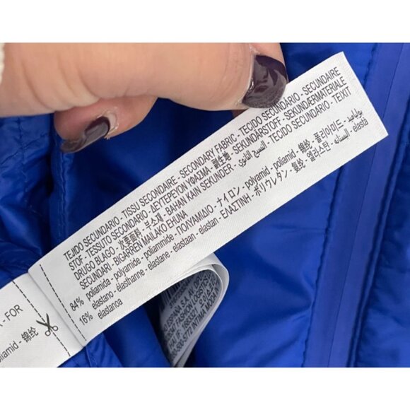 Oysho Womens Puffer Vest Medium M Blue Full Zip Wind Resistant 1672/332 NWT - Picture 13 of 16
